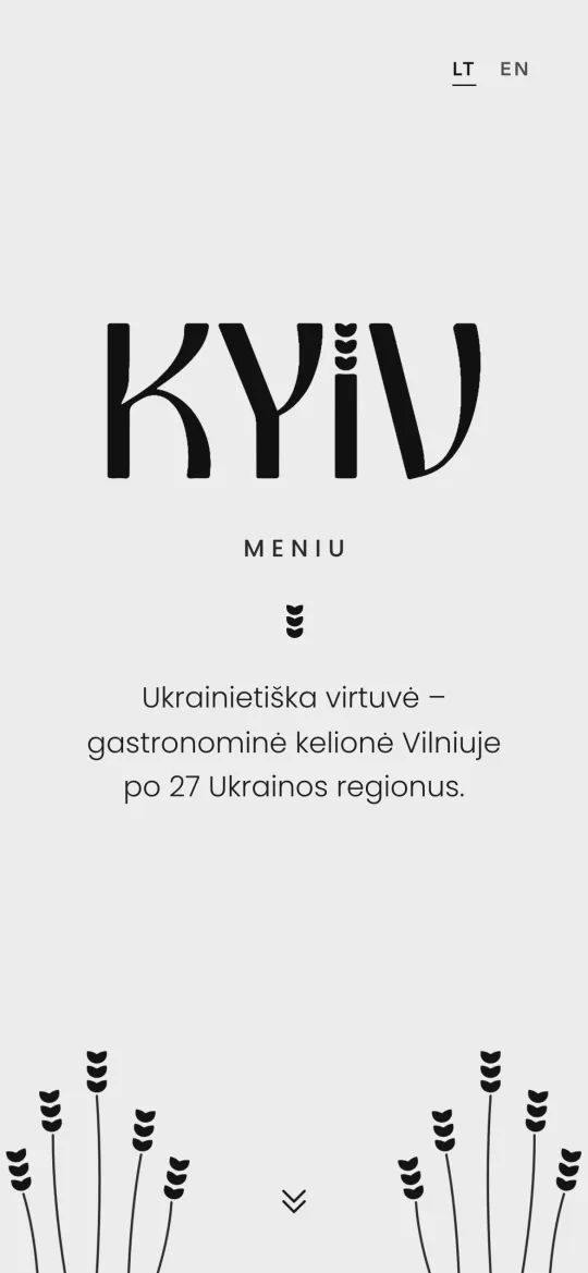 KYIV meniu
